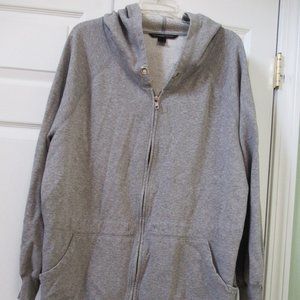 ladies size L Victoria's Secret gray long full zip hoodie